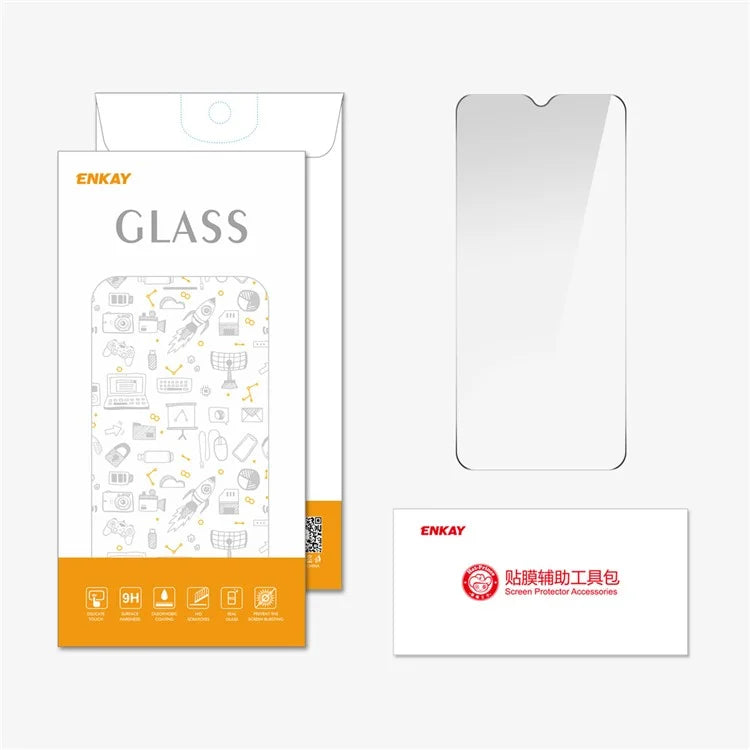ENKAY HAT PRINCE For Honor X6a 4G / X5 Plus Screen Protector Full Glue High Aluminum-silicon Glass Film