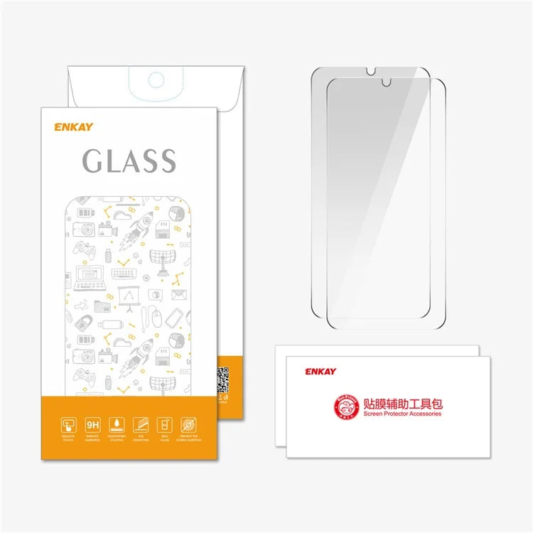 ENKAY HAT PRINCE 2Pcs For Xiaomi Redmi A3 Full Glue Screen Protector HD Clear Screen Film