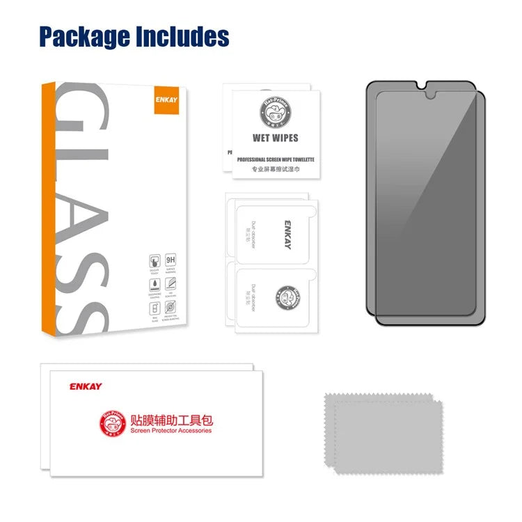 ENKAY HAT PRINCE 2Pcs For Samsung Galaxy A05 4G / A05s 4G Screen Protector Anti-spy Full Cover Film