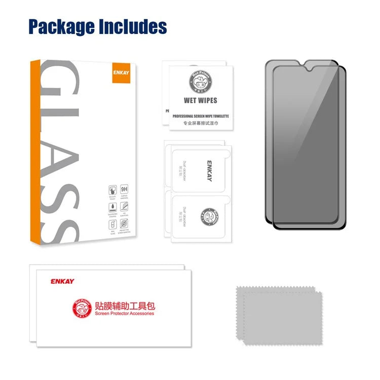 ENKAY HAT PRINCE 2Pcs For Samsung Galaxy A24 4G (162.1 x 77.6 x 8.3mm) Screen Protector Anti-peep Film