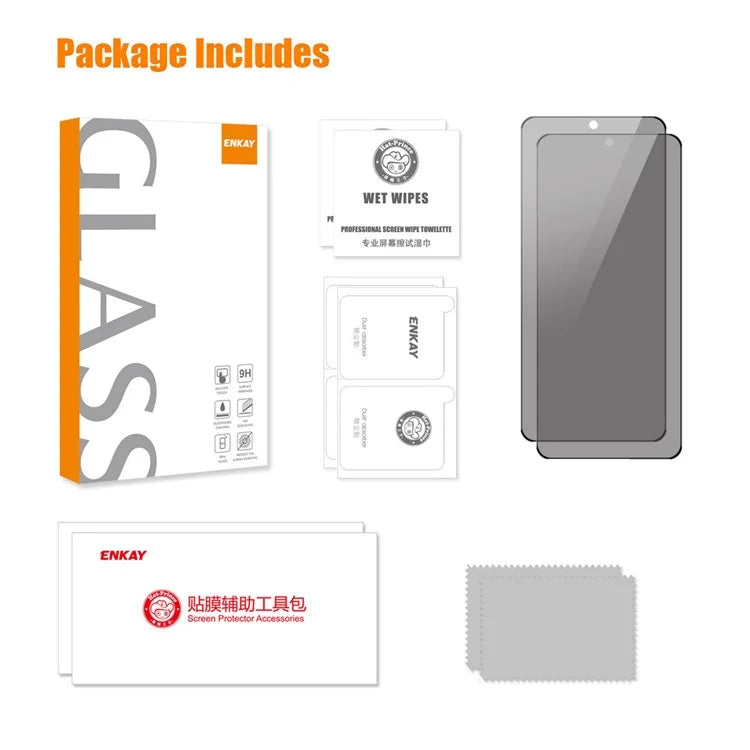 ENKAY HAT PRINCE 2Pcs For Samsung Galaxy F54 5G / M54 5G Screen Protector Anti-spy Full Cover Film