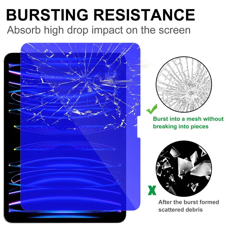 For iPad Pro 11 (2024) Tempered Glass Screen Protector Blue Light Blocking Screen Film