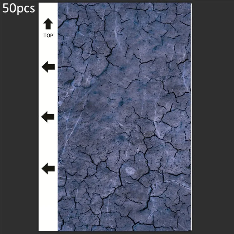 50Pcs / Pack Marble Grain Series Back Film Protector 18x10.5cm PVC Decorative Sticker for Cutting Machine4