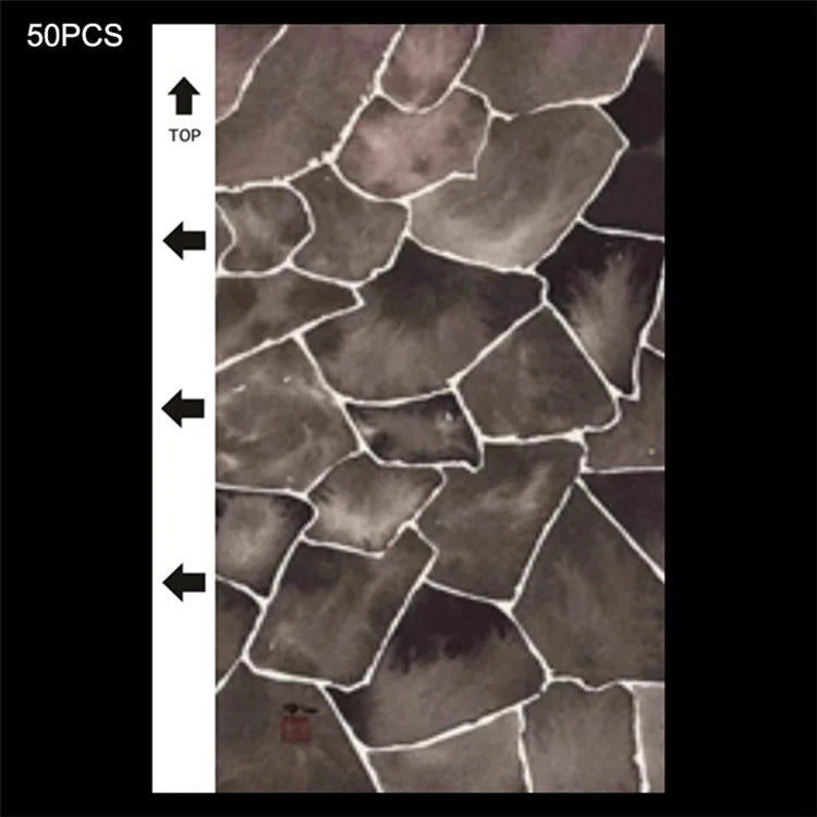 50Pcs / Pack Marble Grain Series Color Back Film for Cutting Machine 18x10.5cm PVC Rear Sticker Sheets