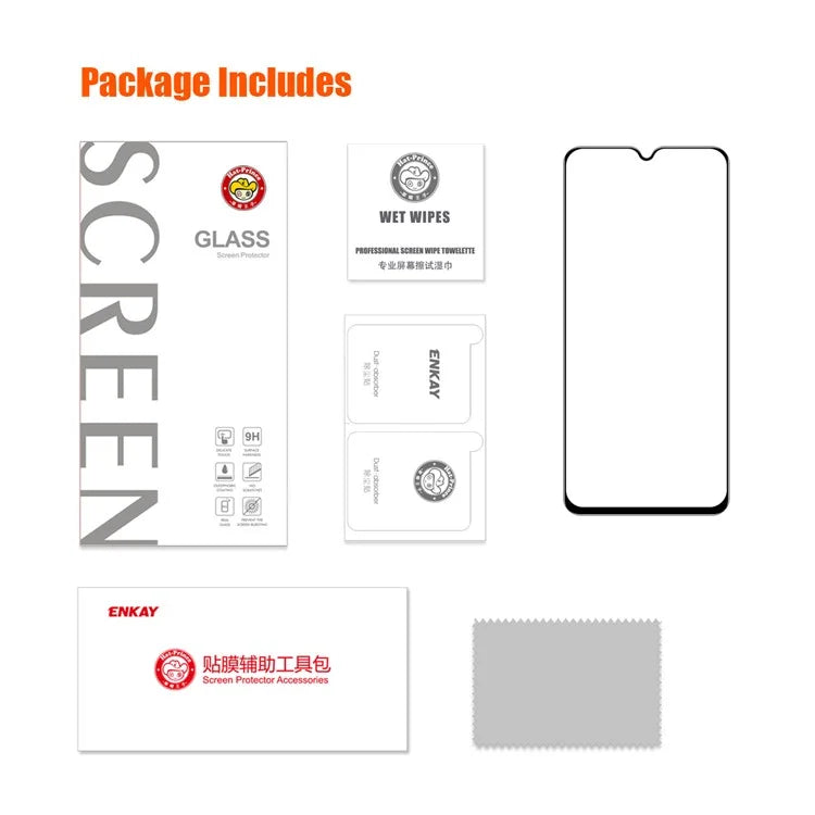 ENKAY HAT PRINCE for itel Vision 3 Full Screen Protector Ultra Resistant 9H High Aluminium-Silicon Glass Scratch Resistant Film