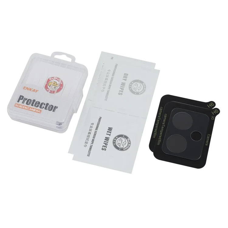 ENKAY HAT PRINCE 2Pcs for Xiaomi Redmi 12 4G / Redmi 12 5G (Global) / Poco M6 Pro 5G Ultra Clear Camera Lens Film 9H