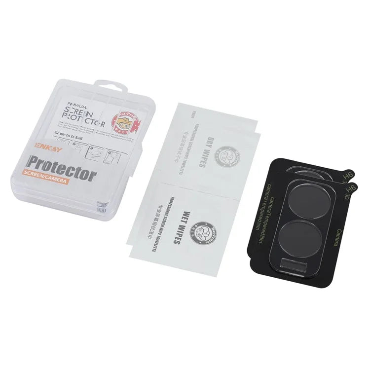 ENKAY HAT PRINCE 2Pcs for Oppo A2x 5G Accessories Camera Lens Protector Anti-Scratch High Aluminum-Silicon Glass Rear Lens Film