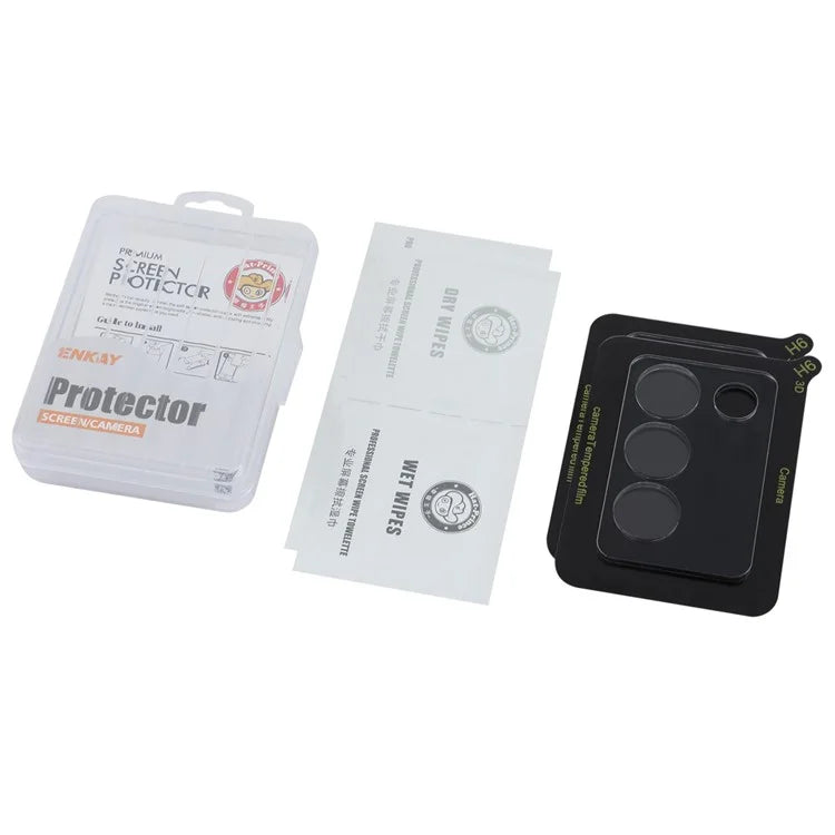 ENKAY HAT PRINCE 2Pcs for vivo Y100 5G (Indonesia) / Y200e 5G / V30 Lite 5G (India) Camera Lens Film 0.2mm Rear Lens Protector