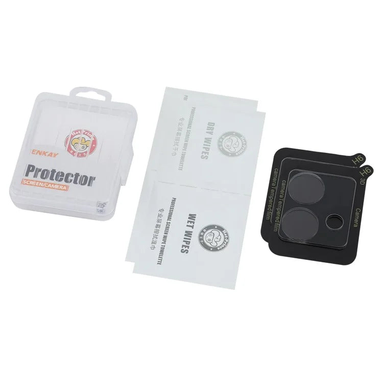 ENKAY HAT PRINCE 2Pcs for Motorola Edge 40 Neo 5G Anti-Fingerprint 0.2mm Camera Rear Lens Film