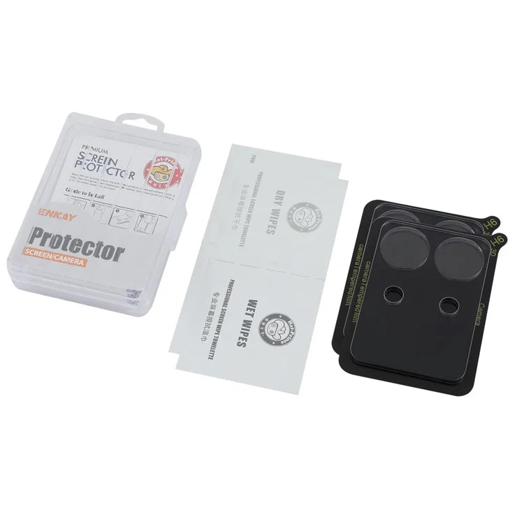 ENKAY HAT PRINCE 2Pcs for Xiaomi Redmi Note 13 Pro 4G / Poco M6 Pro 4G Camera Lens Protector 9H Clear Rear Lens Film