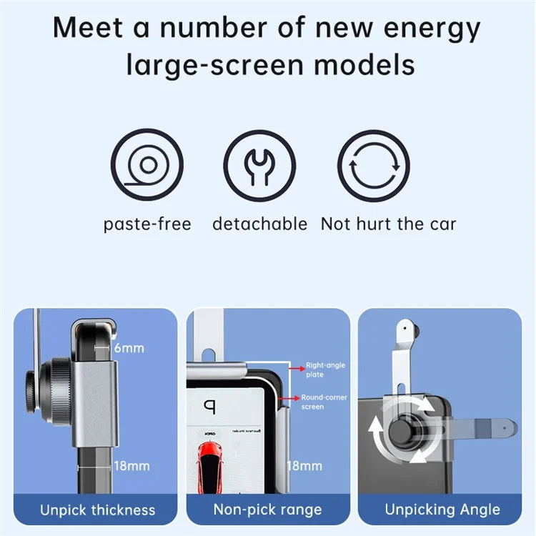 P10 For Tesla Car Screen Base New Energy Vehicle Aluminum Alloy Navigation Bracket