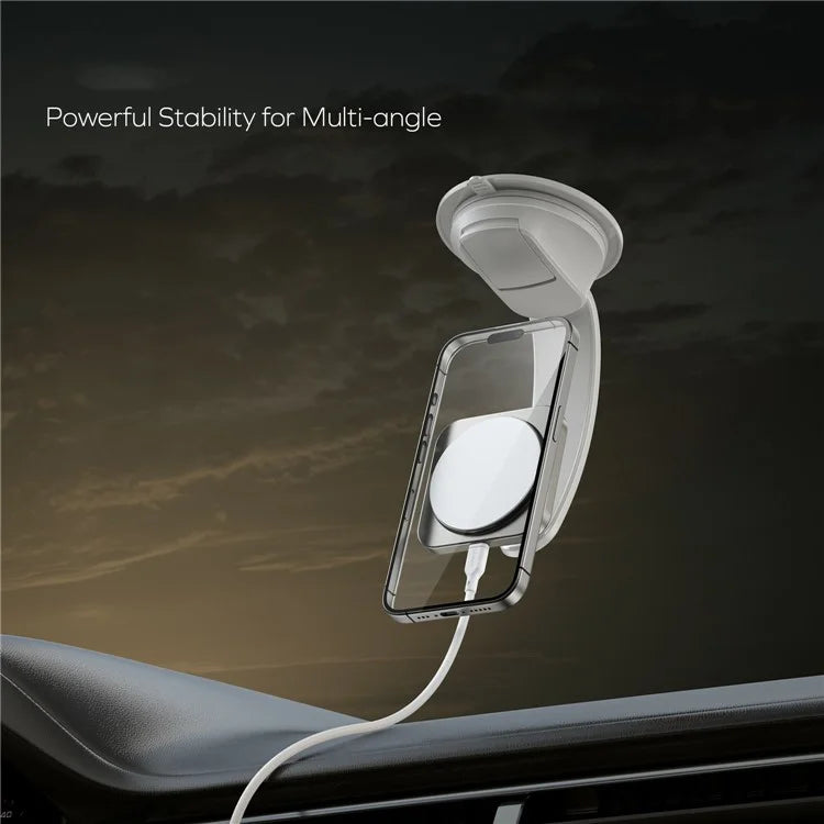 MOMAX Q2. Mag Mount 15W Magnetic Car Mount with 2 Install Base 360 Degree Rotation Phone Holder