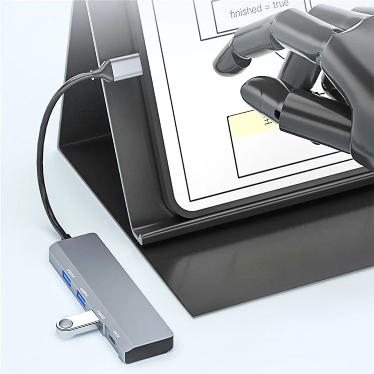 ADS-309C USB-C to Type-C + 3x USB 3.0 Splitter Hub Computer Docking Station with 13cm Cable