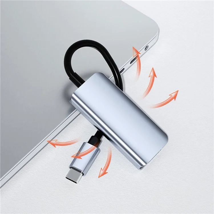 2122 Laptop Expansion Type-C to USB3.0+HD+PD Hub Splitter Multi-Functional Docking Station