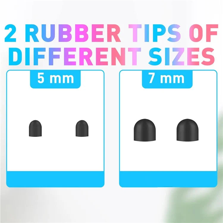 2Pcs Passive Stylus Pen Smooth Writing Drawing Touch Screen Pencil with Dual Silicone Tips