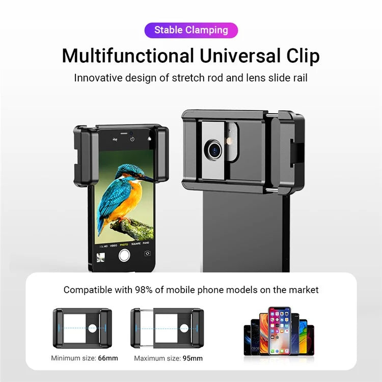 APEXEL APL-36XCR50 Aluminum Alloy 36X Telephoto Lens Phone Camera for Bird Watching Hiking