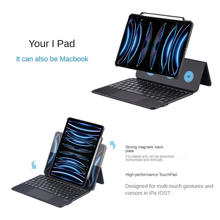 5206D-3A For iPad 10.9 (2022) Super Thin Bluetooth Keyboard Tablet Protective Case
