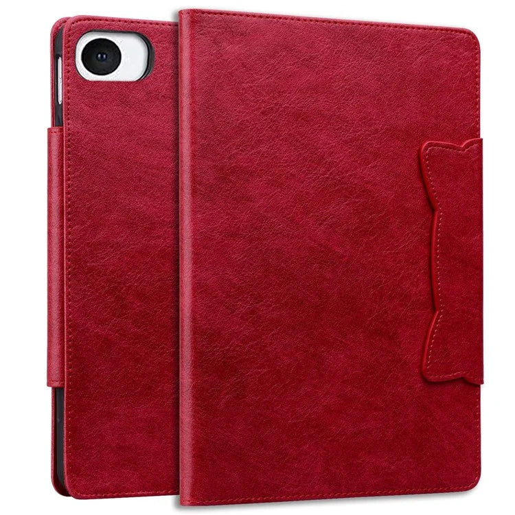 For iPad Mini / Mini 2 / mini 3 / mini 4 / mini (2019) 7.9 inch Case Cat-Shaped Magnetic Clasp Leather Business Cover