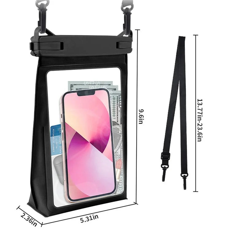 8.2-inch Phone Bag IPX8 Waterproof 30m Underwater Touch Screen Phone Case with Lanyard