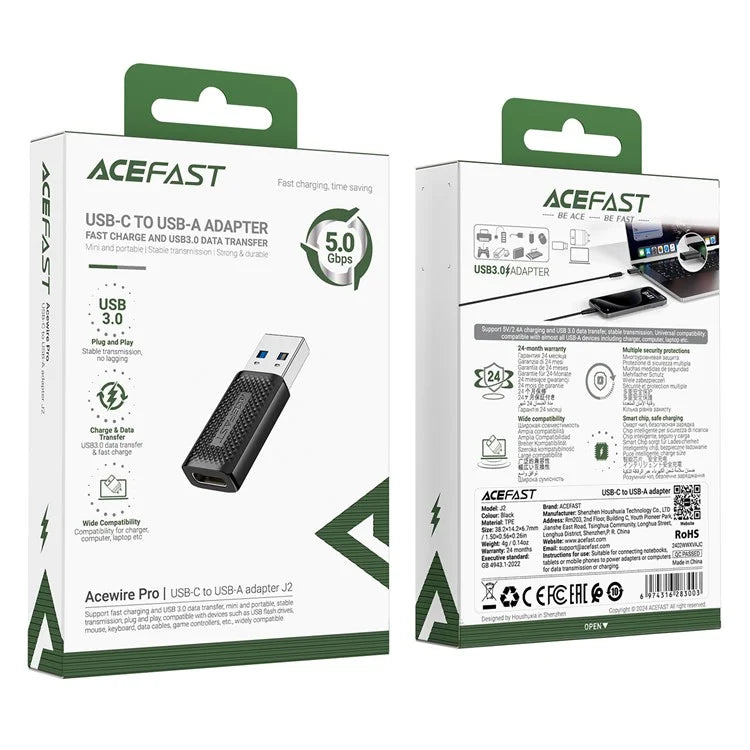 ACEFAST J2 USB-C to USB-A Adapter Portable Mini USB 3.0 Converter