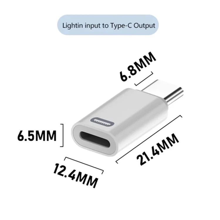 Gen3 PD Fast Charging Adapter Type-C Male to iP Female Converter Fast Data Transmission Speed