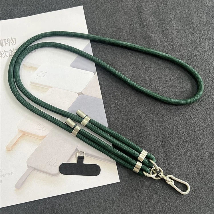 8mm Phone Lanyard with Patch Metal Buckle Polyester Adjustable Shoulder Strap, Length: 1.5m