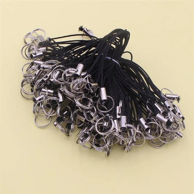 100Pcs / Pack Anti-lost Phone Carrying Rope DIY Phone Lanyard with Ring