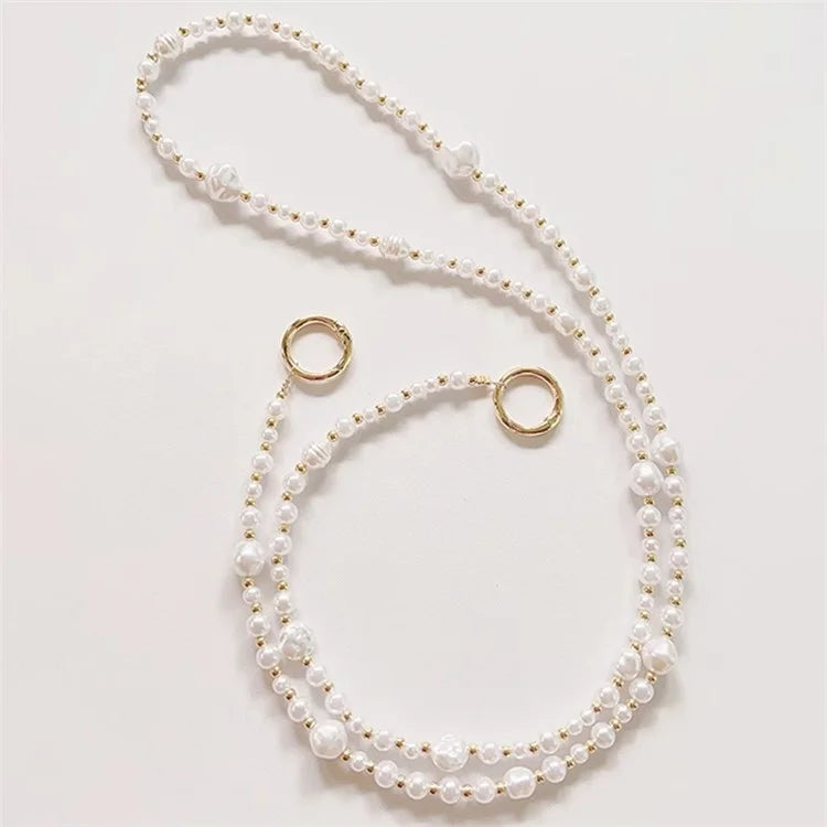 110cm Mobile Phone Chain Beaded Style Universal Phone Lanyard with Patch