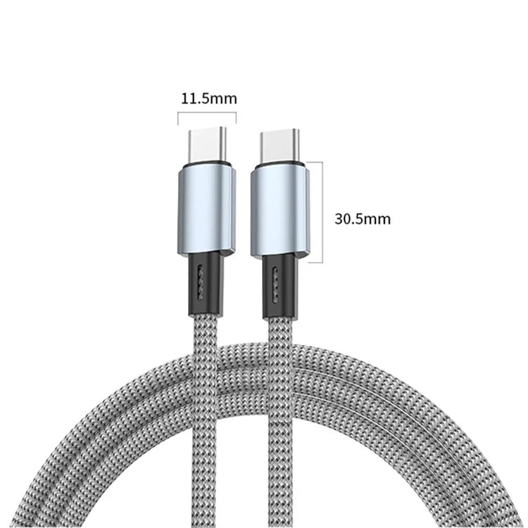 0.3m Type-C to Type-C Fast Charging Cable PD 100W Magnetic Storage Charging Cord