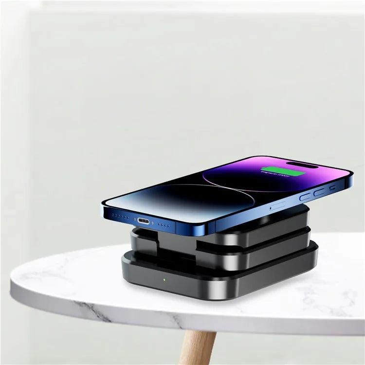A380 3-in-1 15W Fast Charging Desktop Bracket Folding Magnetic Wireless Charger Compatible with iPhone / Apple Watch / Airpods