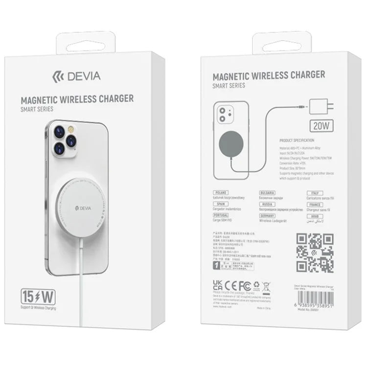 DEVIA Smart Series Magnetic Wireless Charger Ultra Slim Charging Mat for Phones