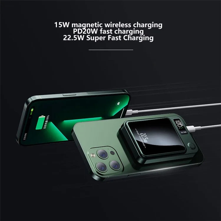 W-146 22.5W 10000mAh Power Bank Magnetic Wireless Charger Phone External Battery Pack