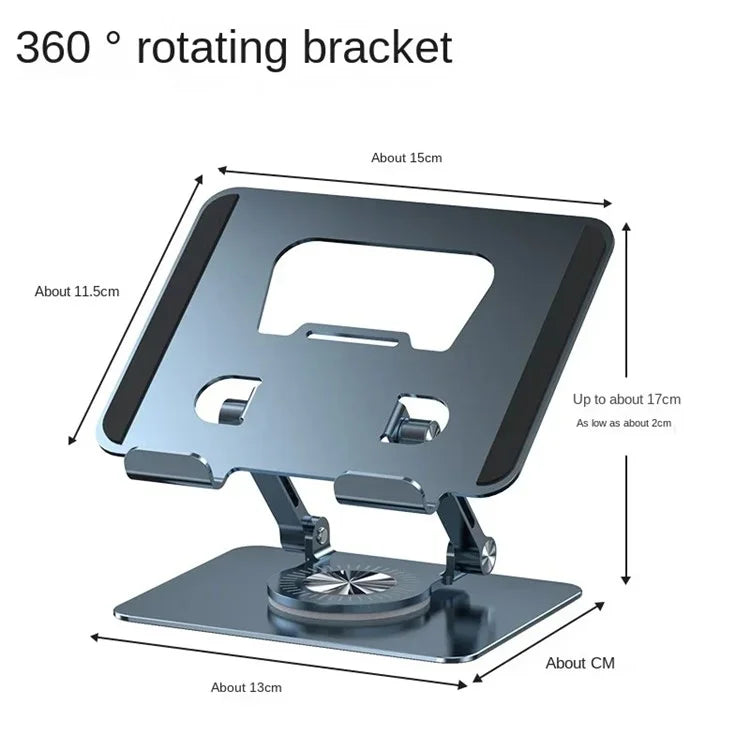 YY-J18 Heat Dissipation Hollow Tablet Stand 360 Degree Rotatable Foldable Phone Bracket