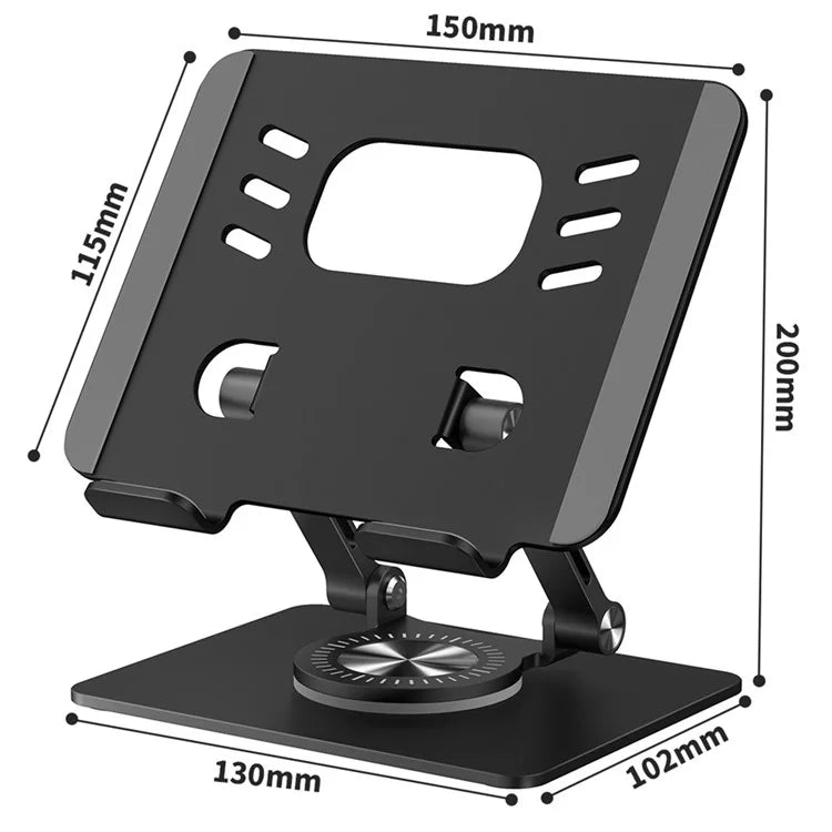 XWJ-2078 360 Degree Rotating Tablet Stand Folding Desktop Bracket with Adjustable Height