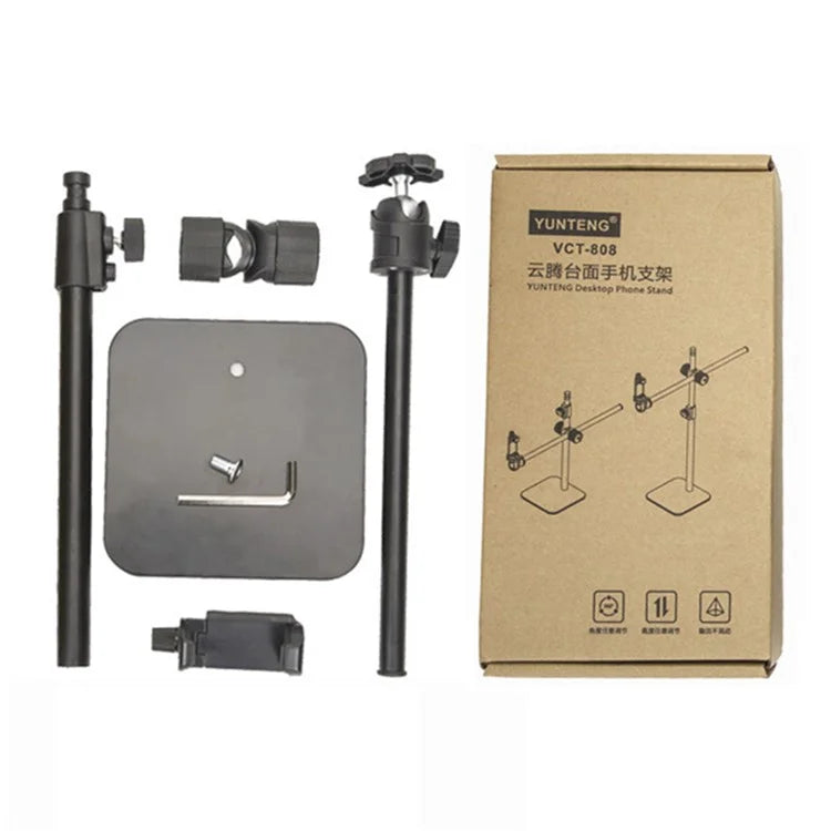 YUNTENG 808 Microphone DSLR Camera Desktop Mount Stand Table Phone Clip Holder