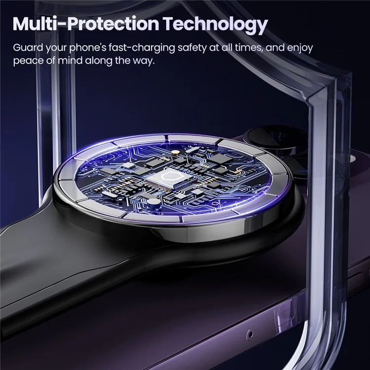 TOOCKI CZ21 Car Dashboard Mount Bendable Aluminum Alloy 15W Magnetic Wireless Charger