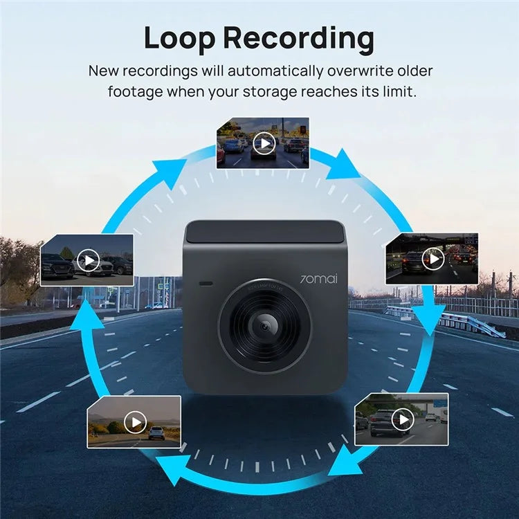 70 MAI A400 Dual Channel Car Dash Cam App Playback / Share, Night Vision, G-Sensor