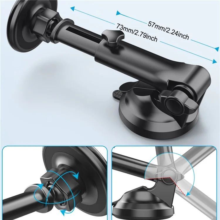 XWJ-151C Magnetic Car Dashboard Windshield Phone Holder Suction Cup Mount Cellphone Stand