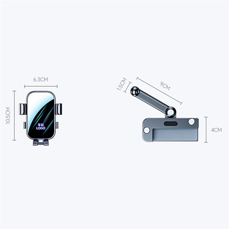 For Tesla Model 3 / Model Y Car Screen Phone Holder Mirror Surface Self-Locking Cellphone Bracket