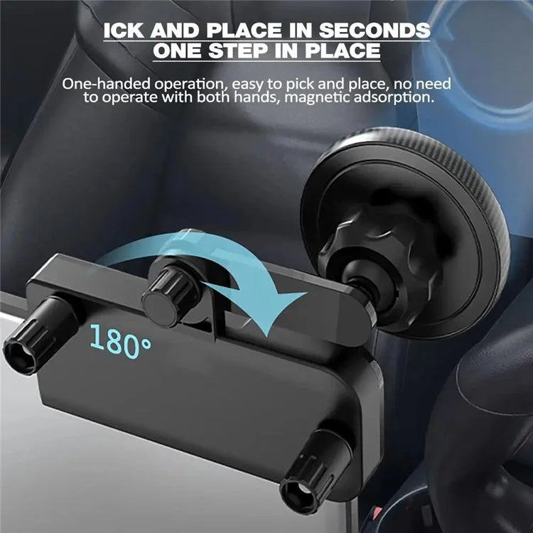 For Tesla Model 3 / Y Car Screen Phone Holder Round Rotatable Magnetic Cellphone Bracket