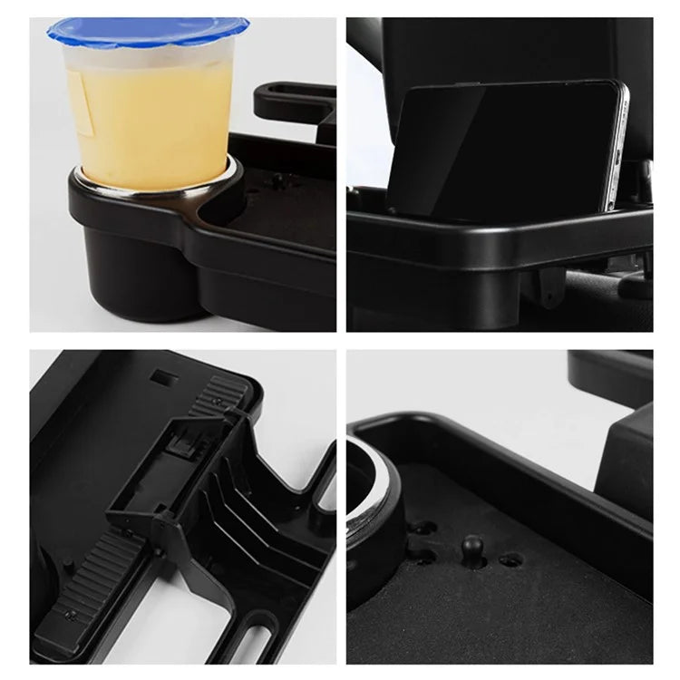 9700 Foldable Car Back Seat Organizer Cup Holder Rear Seat Table Tray for Food Beverage