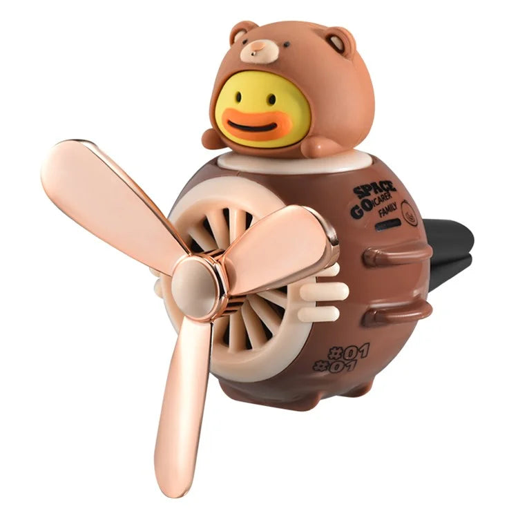 ICARER FAMILY Cartoon Animal Aircraft Car Aromatherapy Air Outlet Clip Air Freshener