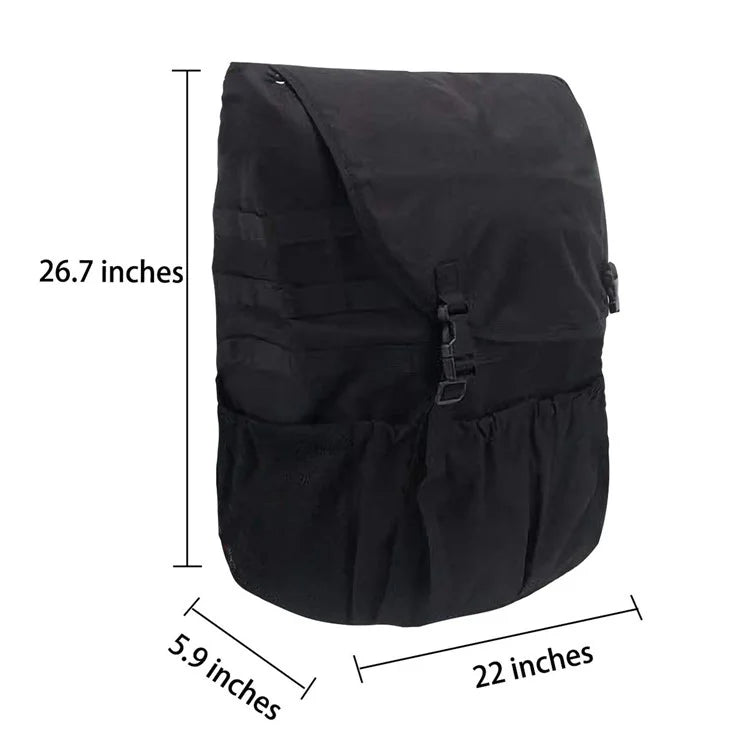 KG0036 Large Capacity Oxford Cloth Car Organizer Bag Off-road Vehicle Tire Hanging Bag Garbage Bag
