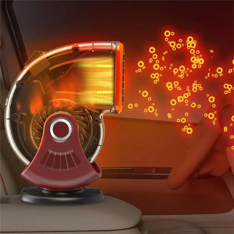 9769 12V Car Heater Lightweight Defrost and Defog Car Warmer Cigarette Lighter Vehicle Heating Device
