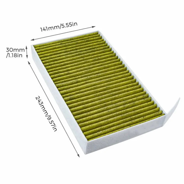 TS000274-2 2PCS For Model 3 / Y 2017-2021 Fiber Cloth Car Air Filters Replacement Air Conditioner Filters