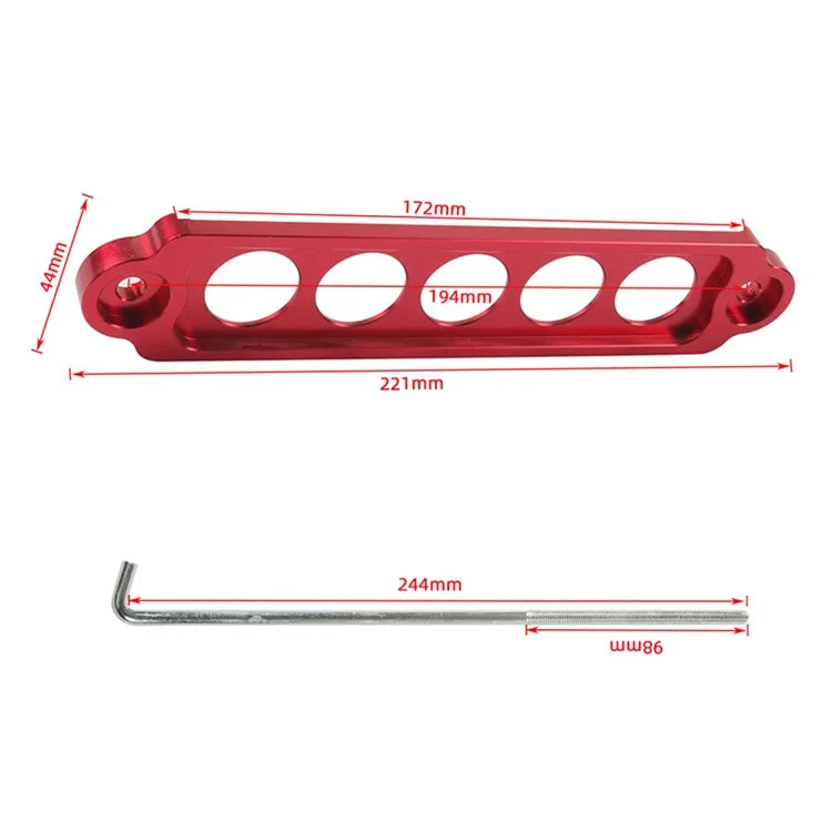 A8681 Aluminum Alloy Car Battery Holder Bracket Vehicles Trucks Battery Mount Bracket (Hook Length 250)
