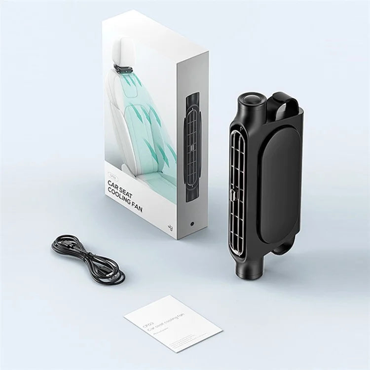 CF03 Car Seat Turbine Fan USB Plug-in 3 Wind Speed Vehicle Seat Headrest Mount Cooling Fan