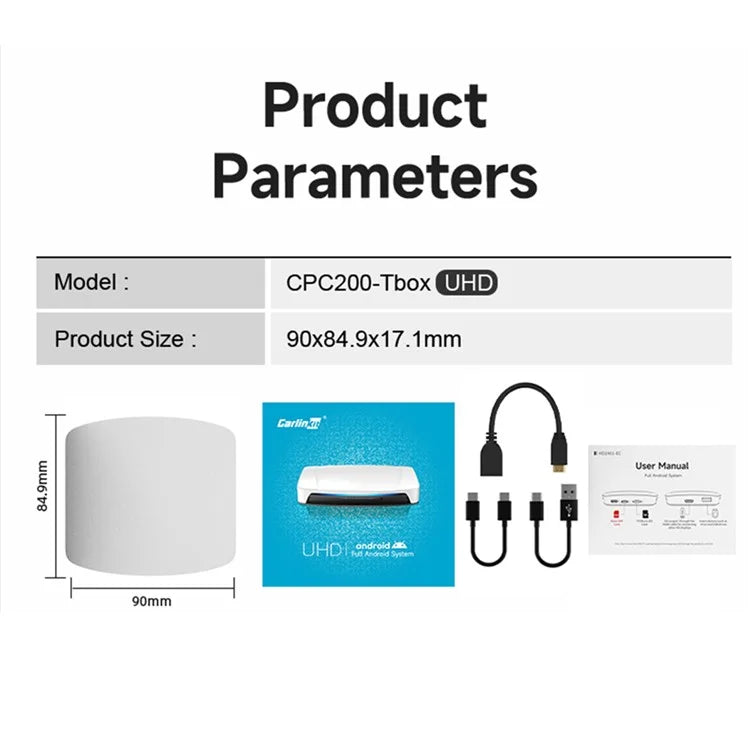 CARLINKIT SDM660 Tbox UHD Android 13 Wireless Car Play Adapter 8+128GB Wireless Car Play Dongle with HD Output