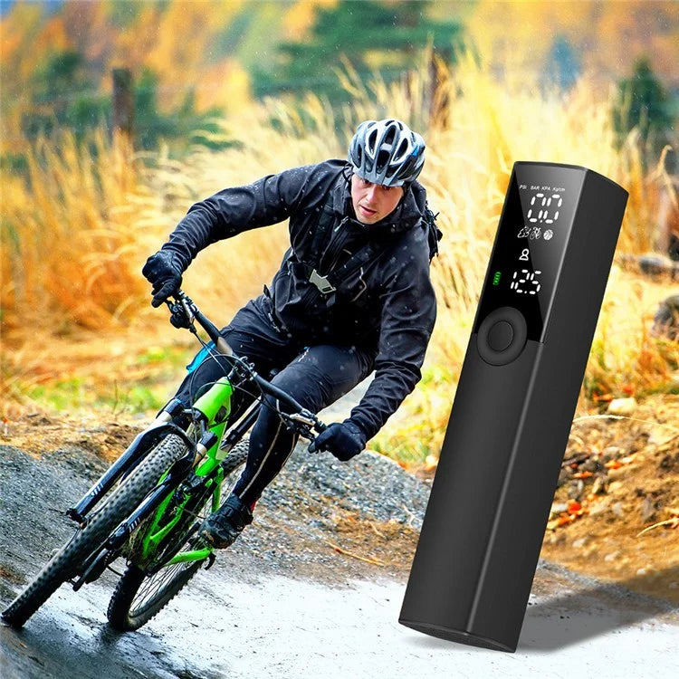 BP188 Aluminum Alloy Air Pump Portable LCD Display Inflator for Motorbike, Bicycles, and Balls