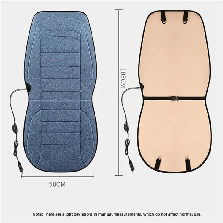 12V Car Heated Seat Cushion Winter Seat Cover Imitation Cashmere Vehicle Seat Protector Pad with Backrest